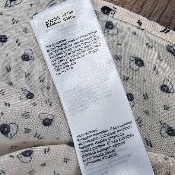 AllSaints New Romantic 100% Viscose Lightweight Short Sleeve Button Up Shirt M - Picture 9 of 9